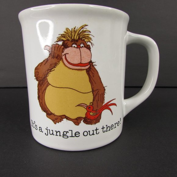 Its A Jungle Out There Orangutan Vtg Coffee Mug - Picture 1 of 10